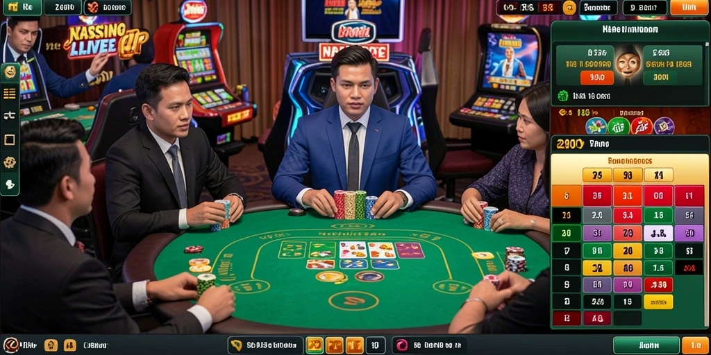 Screenshot memperlihatkan pertandingan seru dengan pemain lain.